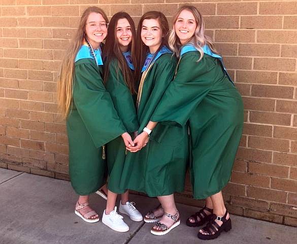 Sophie Huffman is joined here by three of her friends. From the left are Lilly Classey, Ana Gonzalez, Huffman and Sarah Goodwin.