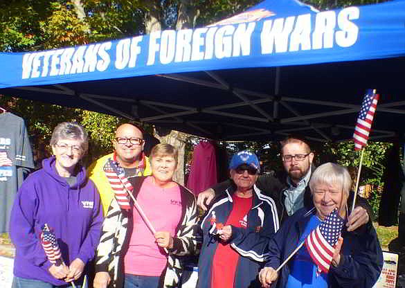 Assorted civic groups were on hand with exhibits, this one from the VFW, who gave away American flags.&nbsp;&nbsp;