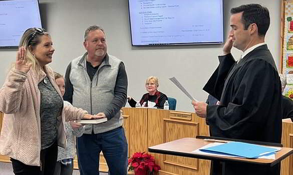 Michelle Teague takes oath of office for Catawba County School Board