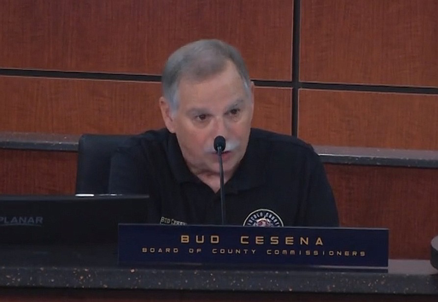 Commissioner Bud Cesena says "we tried, but weren't allowed to limit development."  Commissioners reversed two earlier rezoning decisions after property owners filed suit.